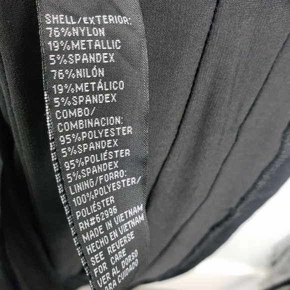 Scarlett Women's 24W Black Silver Textured Knee Length Sleeveless Dress Gown - Picture 10 of 13